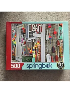 Springbok Puzzles One Size Red Blue Bait Shop Jigsaw Puzzle